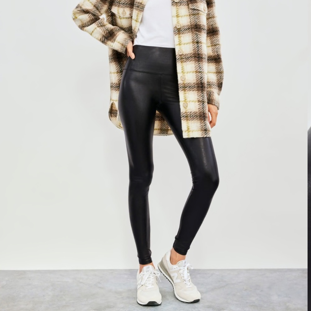 ARITZIA Wilfred Black Faux Leather Pants